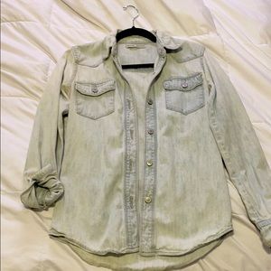 Brandy Melville Light Denim Faded Shirt/Jacket